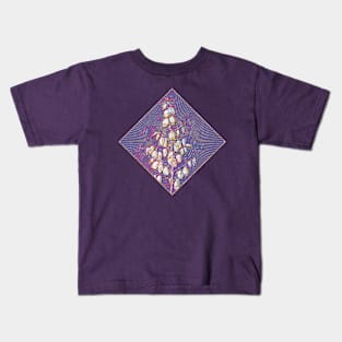 Adam's Needle Floral Rainbow Mosaic on Veri Peri Kids T-Shirt
